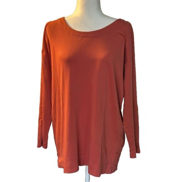 EUC Womens J Jill Simply Supima Scoop Neck Tunic Size Medium M Shirt Top Coral - Picture 7 of 9